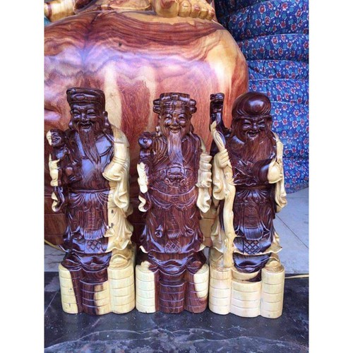 Bộ tam đa gỗ cẩm cao 30cm